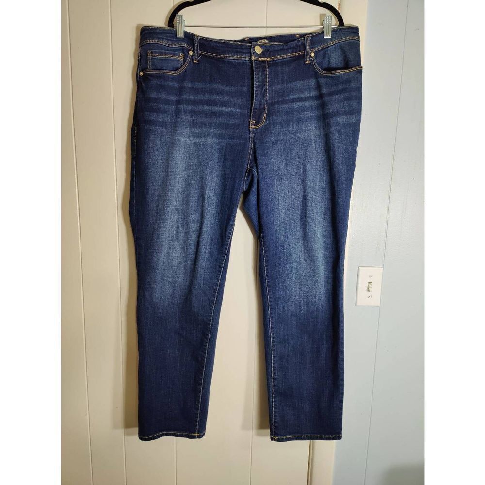 Seven7 straight leg, dark wash, plus size jeans, women's size 22